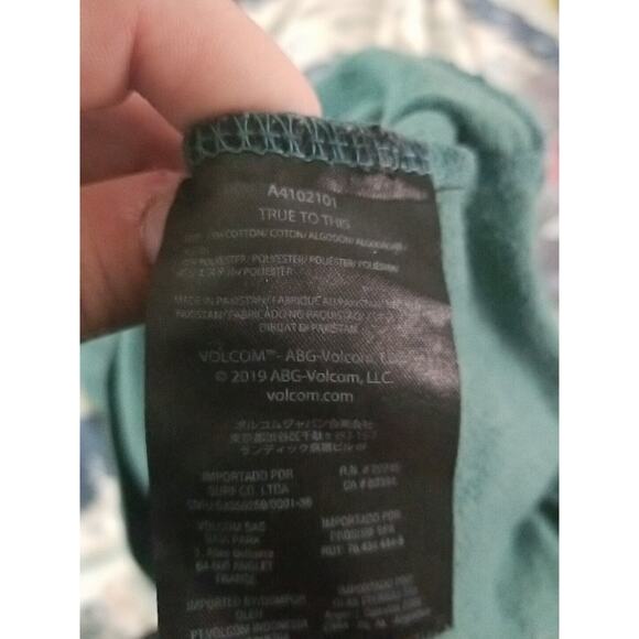 Volcom Pullover Hoodie Mens Size Small Skater Sweatshirt Green 2019 - Picture 13 of 13